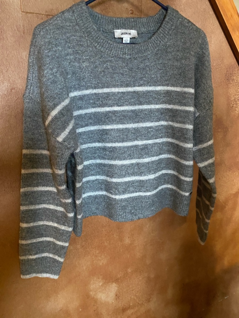 Jason Wu Stripe Crop Sweater